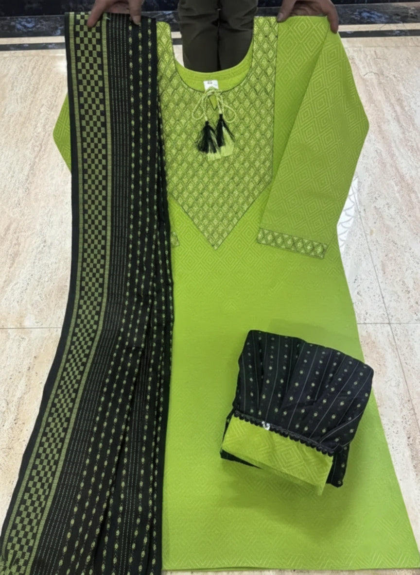 Afghani Cotton Salwar Kurta Dupatta Set for Women | Festive & Daily Wear