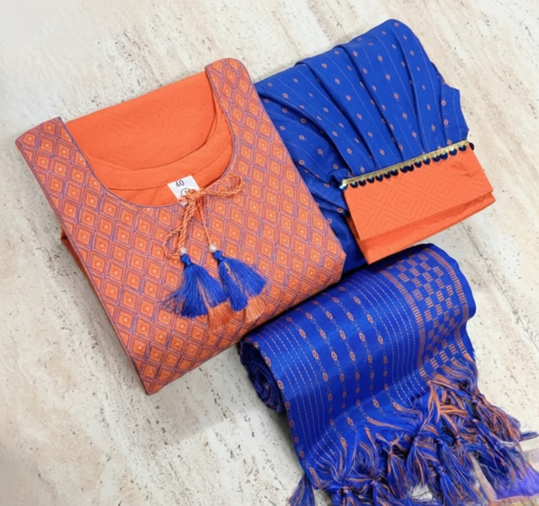 Afghani Cotton Salwar Kurta Dupatta Set for Women | Festive & Daily Wear
